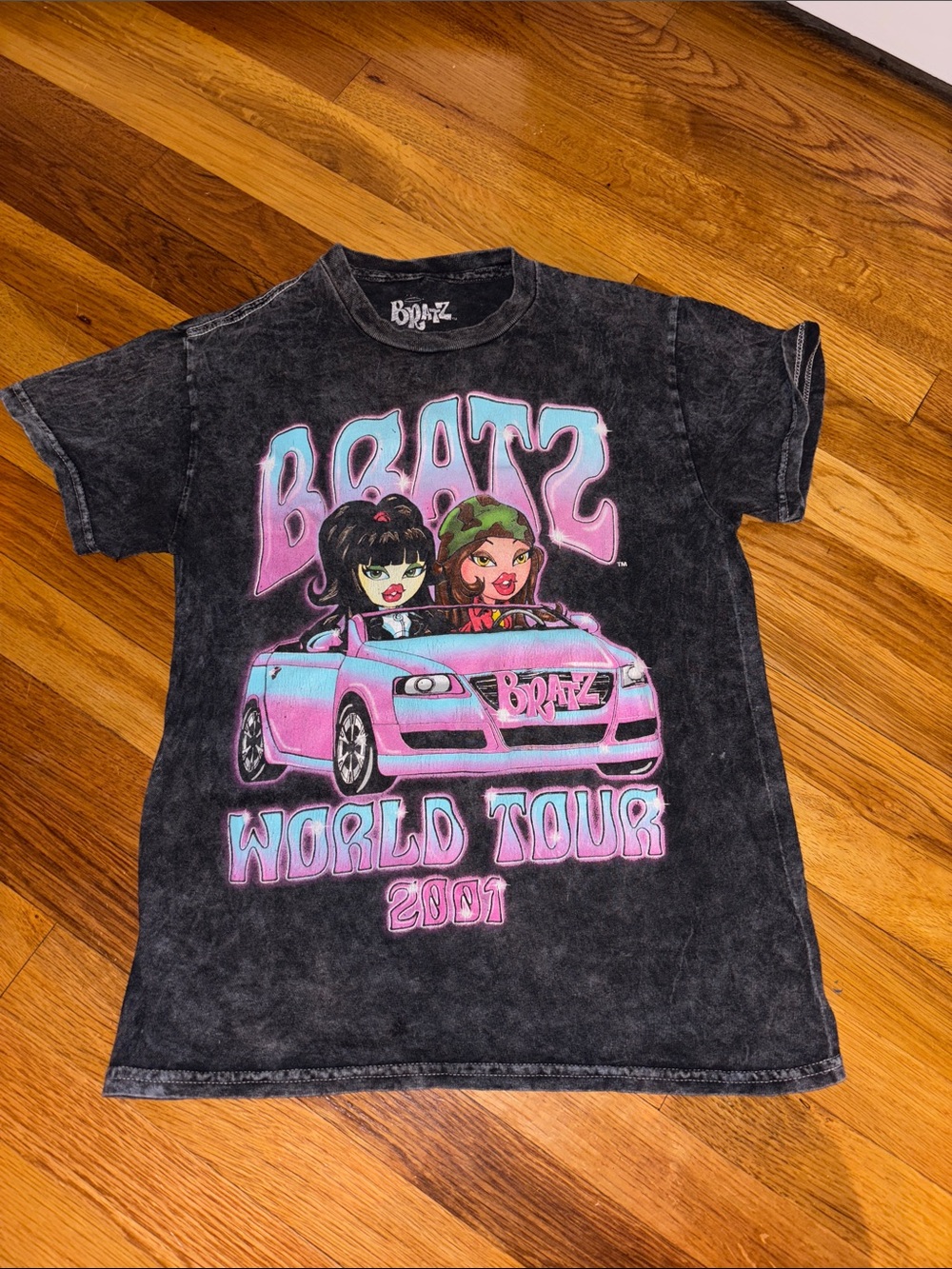 Bratz World Tour 2001 Graphic Tee - Black with Pink